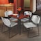 Regency Kahlo Square Table & Chair Sets, 36 W, 36 L, 29 H, Wood, Metal, Polypropylene Top, Cherry TPL3636CHBK44GY - alternate 1